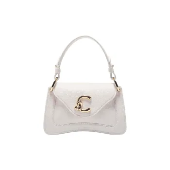 COCCINELLE C me Grain Leather Handbag Women's White