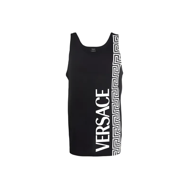 VERSACE Tank Tops Men Black-0