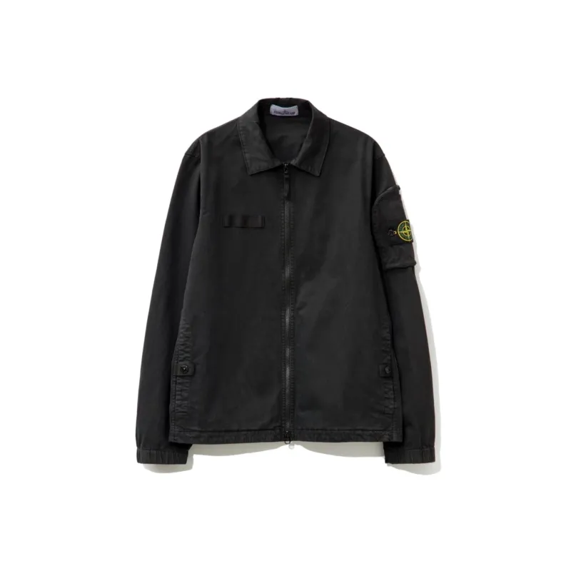 STONE ISLAND Logo Patch Zipped Jacket-0