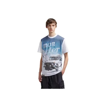 MONCLER GENIUS X Mercedes Benz Nigo Printed Cotton T Shirt