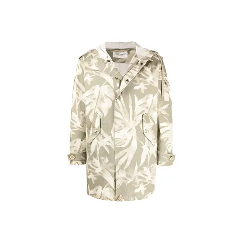 SAINT LAURENT Parka Coats Men's Green