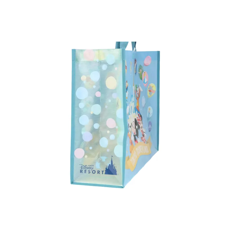 Disney Pattern Tote Bag, Shopping Bag, Handbag, Shoulder Bag Small Size Women's Blue-2