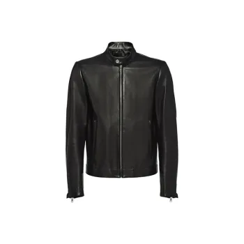 PRADA FW21 Leather Jacket Men's Black