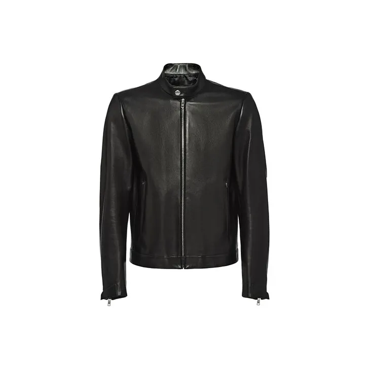 PRADA FW21 Leather Jacket Men's Black-0