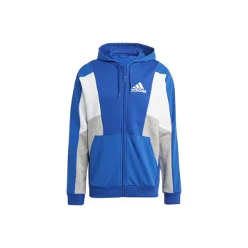 Adidas Essentials Colorblock Full-Zip Hoodie Jackets Coats Men's Blue
