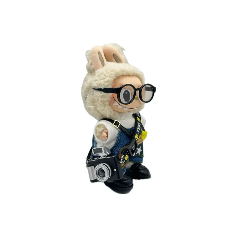 [Modified Doll] POP MART Labubu Soymilk Shutter Elf Vinyl Heartbeat Macaron Hang Tag Box 17cm-1