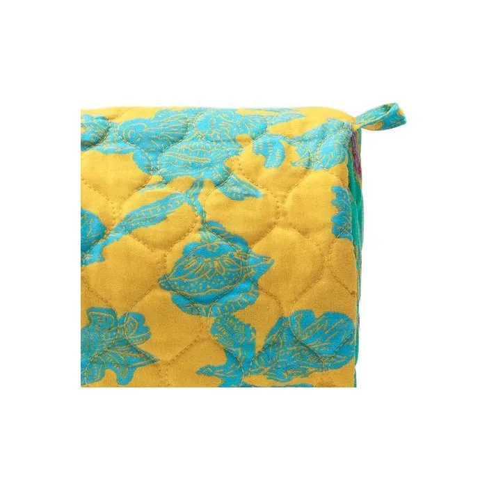 ZARA Cotton Clutches Toiletry Bags Small Size Women's Turquoise-3