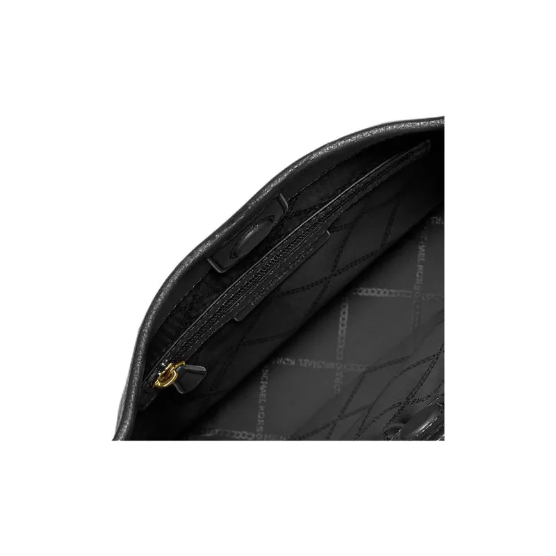 MICHAEL KORS Pebbled Leather Messenger Bag Handbag Shoulder Bag Crossbody Bag Large Size Women's Black-2