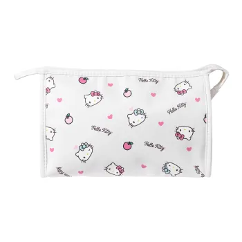 Sanrio Hello Kitty Polyester Makeup Bag Women's White