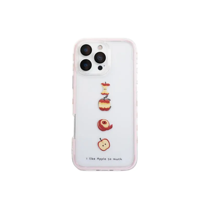 Sopi Acrylic Material 2 in 1 Apple Core Phone Cases Compatibility With IPhone 16/15/13/14/Pro/Max-8