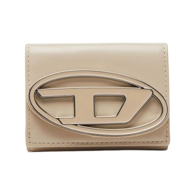 DIESEL Cow Leather Wallet Extra Small Women's Beige-0
