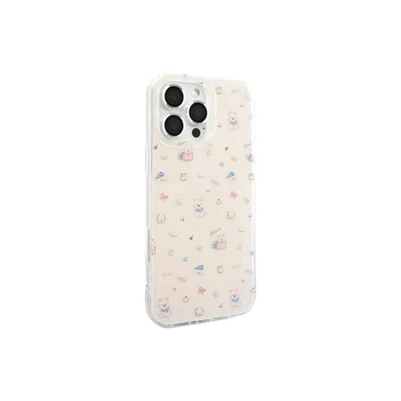 Wei Xin Acrylic Material Cake West Highland Puppy Phone Cases Compatible With IPhone 16/15 Pro Max/Apple 13/14 Pro/Max-3