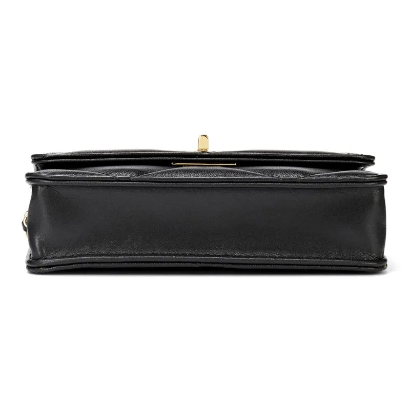 ROBERTA DI CAMERINO Sheepskin Shoulder Bag Women's Black/Pink-4