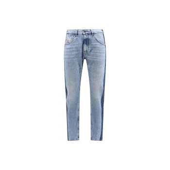 DIESEL Logo Patch Straight Leg Jeans
