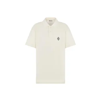 DIOR FW25 Polo Shirt Men's Gray White
