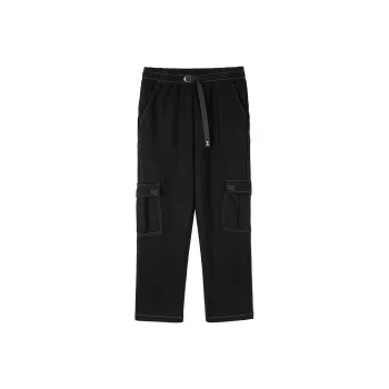 Phew Straight Thickened Casual Pants Unisex Black