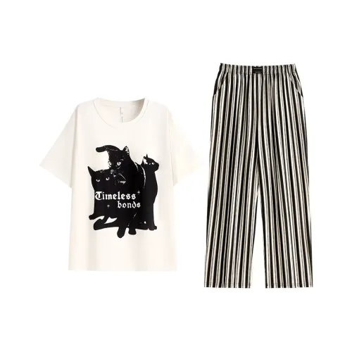 Yue Nei Pajama Set Women's Ecru