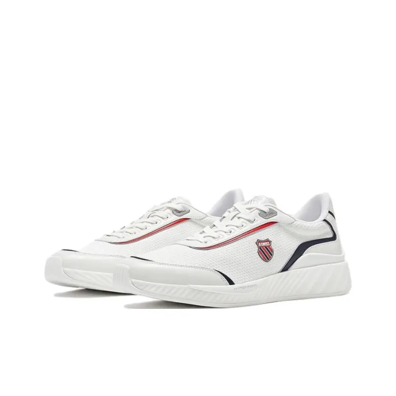 KSWISS Anti Slip Wear Resistant Low Top Casual Shoes Men's White Red Blue-1