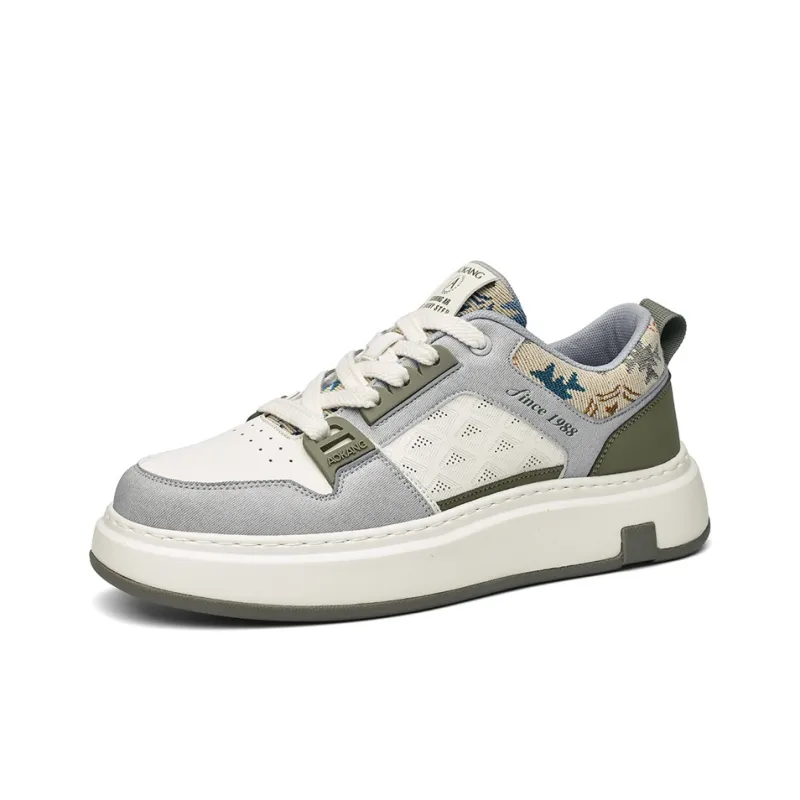 AOKANG Air Force One Series Skateboard Shoes Men Low Top Denim Blue, Celadon Green, Sunset Orange-13