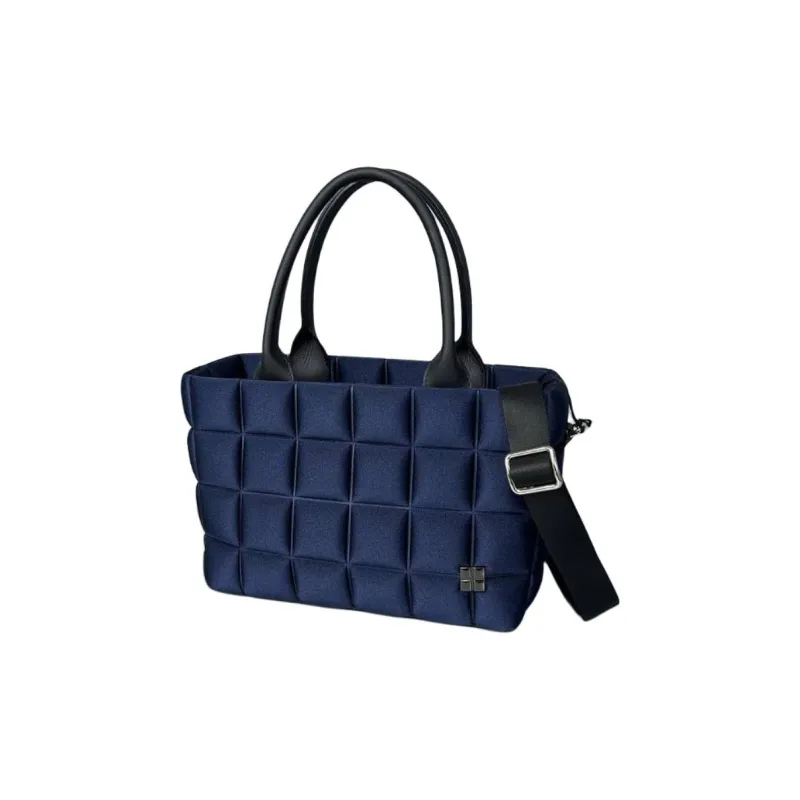 BPRIME Oxford One Shoulder Handbag Small Size Women's Dark Blue-0