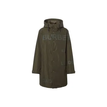 Burberry Parka Coats Men Green