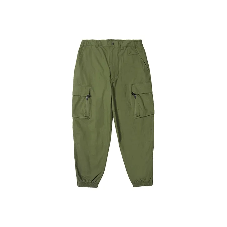 New Era Straight Casual Pants Unisex Army Green-0