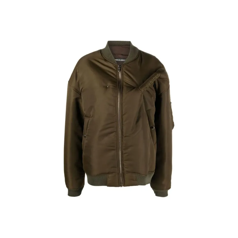 Y/Project Embroidered logo Pinched Bomber Jacket-0