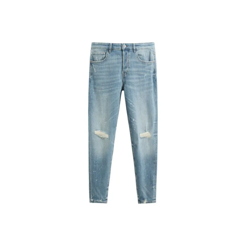 ZARA Jeans Men Blue/Green-0