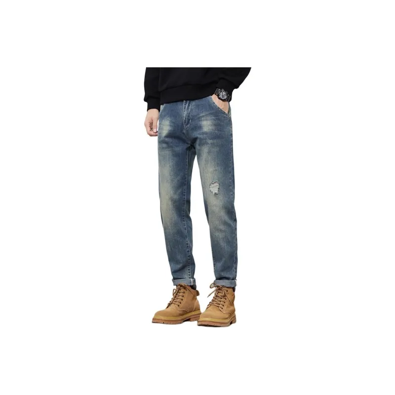 Tonlion Jeans Unisex Vintage Blue-2