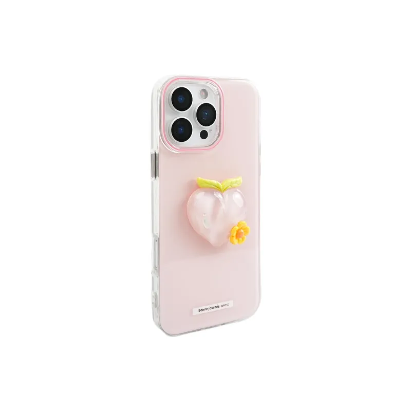 Sopi Acrylic Material Double Layer 3D Effect Fruit Phone Cases Compatible With IPhone 16/15 Pro Max/Apple 13/14 Pro/Max-6