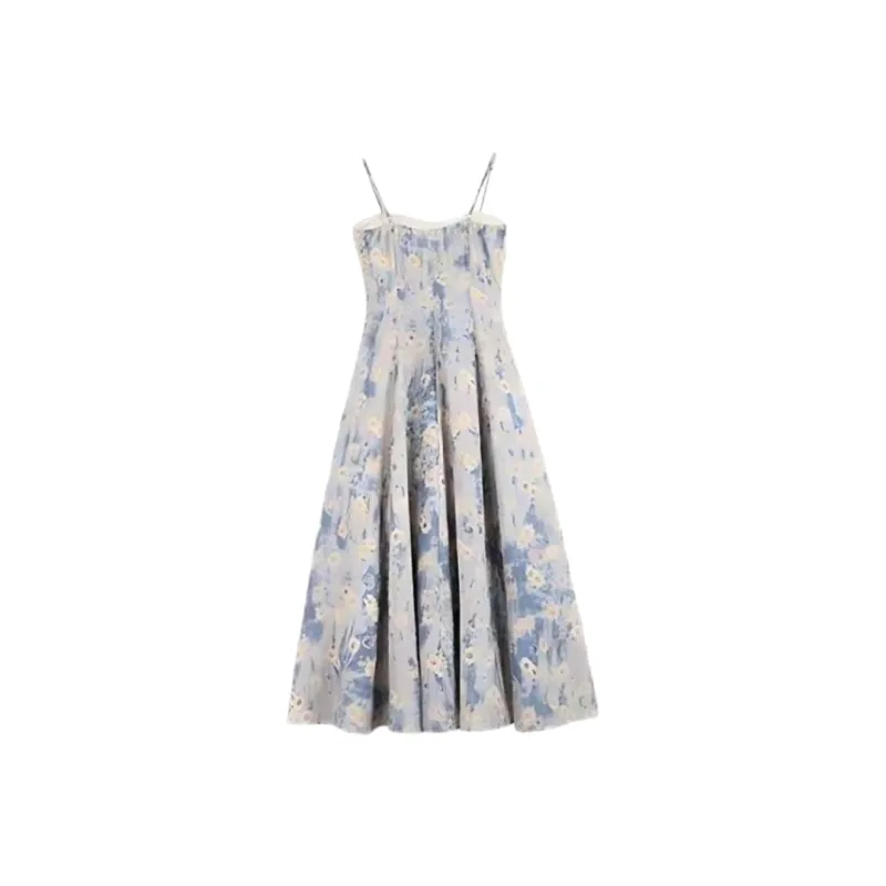 ABBY GODDESS Slip Dress Women's Light Blue-1