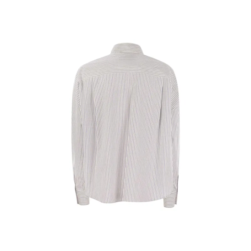 WEEKEND MaxMara Aureo Striped Long Sleeved Poplin Shirt-1