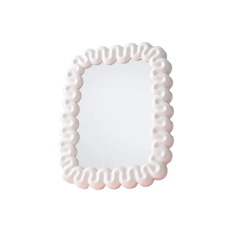 Gentle Welcome Plastic Cream Style Portable Foldable Single Side Make Up Mirrors-0