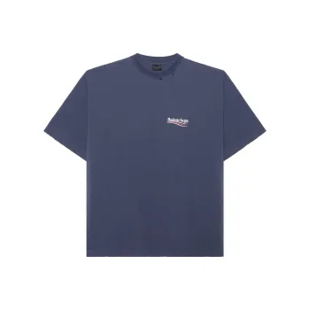 Balenciaga Logo Printed Crew Neck T Shirt