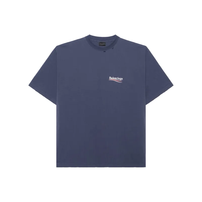 Balenciaga Logo Printed Crew Neck T Shirt-0