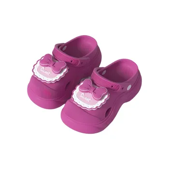 Ming Sheng Bowknot Clogs Summer Platform Height Increasing Squashy And Bouncy Feeling Slip Resistant Cute Slippers