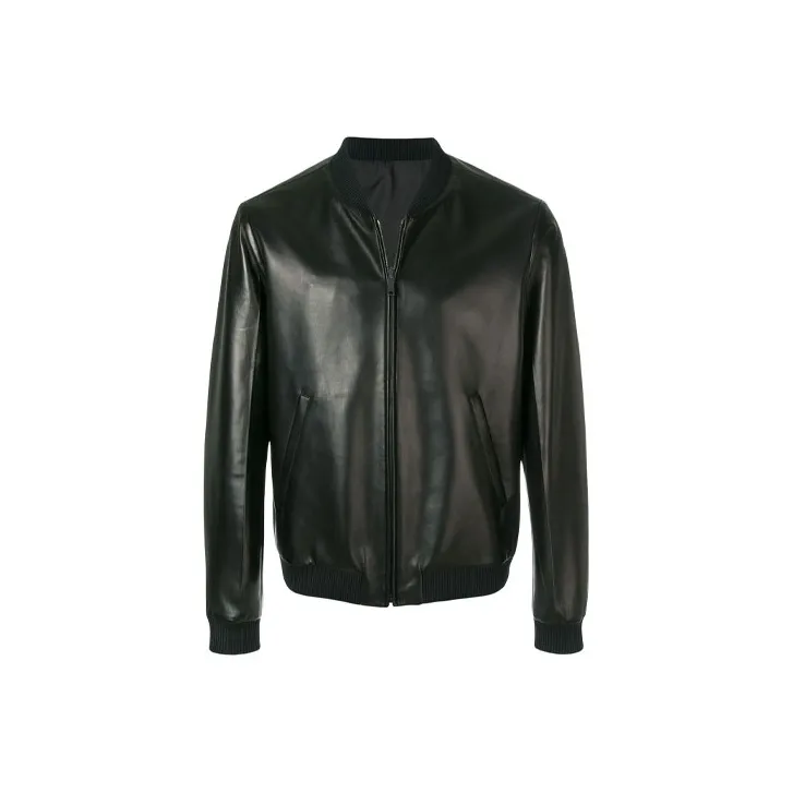 PRADA Leather Jackets Men Black-0