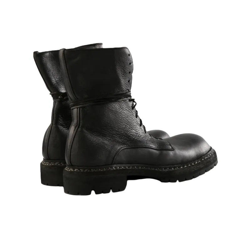 GUIDI Big Daddy Ankle Boots Men's Black-3