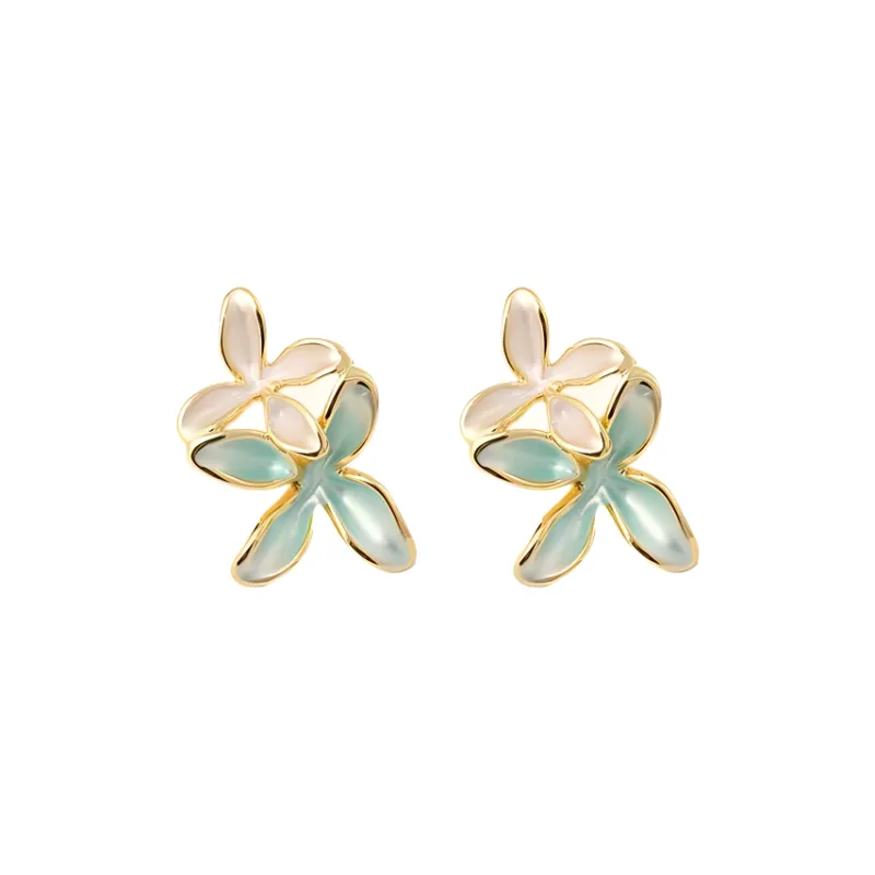 Vegetarian S925 Silver Stud Earrings Women's-0