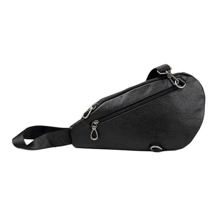 VIHUS Cow Leather Sling Bag Regular Men's Black-2