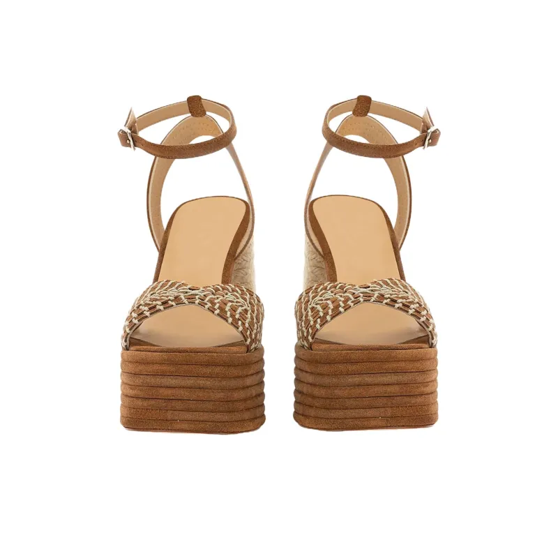 Castañer Ferosa One Strap Sandals 14cm Women's Tobacco-2