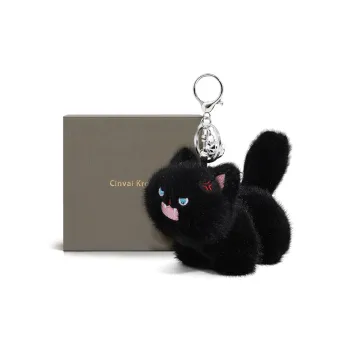 CinvaiKrose Plush Bag Accessory Women's Black/White