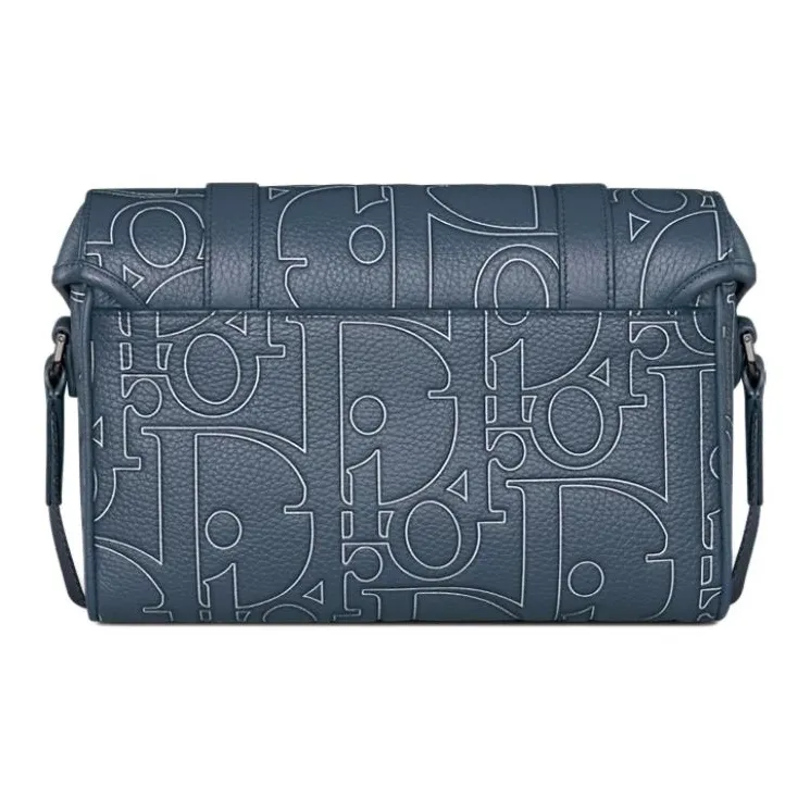 DIOR Hit The Road Grained Calfskin Shoulder Bag, Crossbody Bag Men's Marine Blue-2
