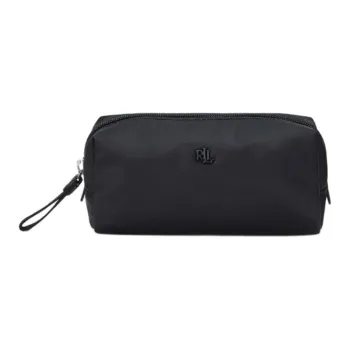 LAUREN RALPH LAUREN Fabric Clutch Makeup Bag Women's Black