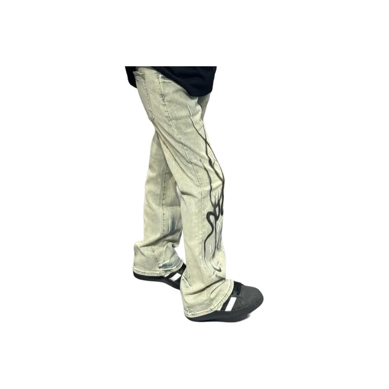 RVANGUARD Casual Pants Unisex Washed Yellow Mud-1