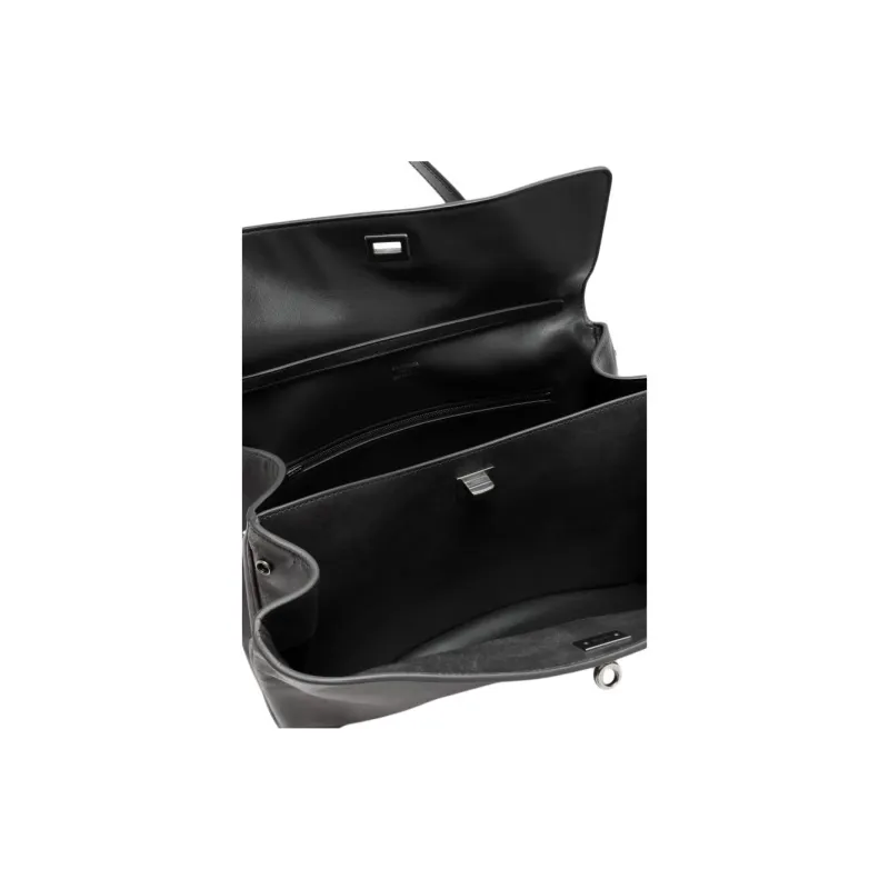 Balenciaga Rodeo Leather One Shoulder Handbag Medium Size Women's Black-2