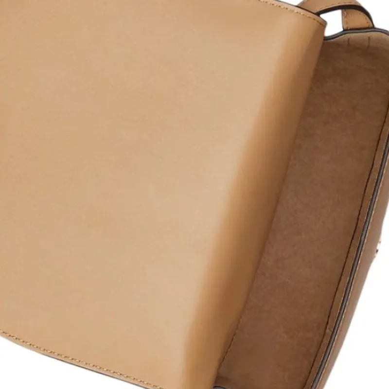 LAUREN RALPH LAUREN Leather Shoulder Bag, Crossbody Bag Medium Size Women's Brown-4
