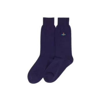 Vivienne Westwood Logo Embroidered Knitted Socks