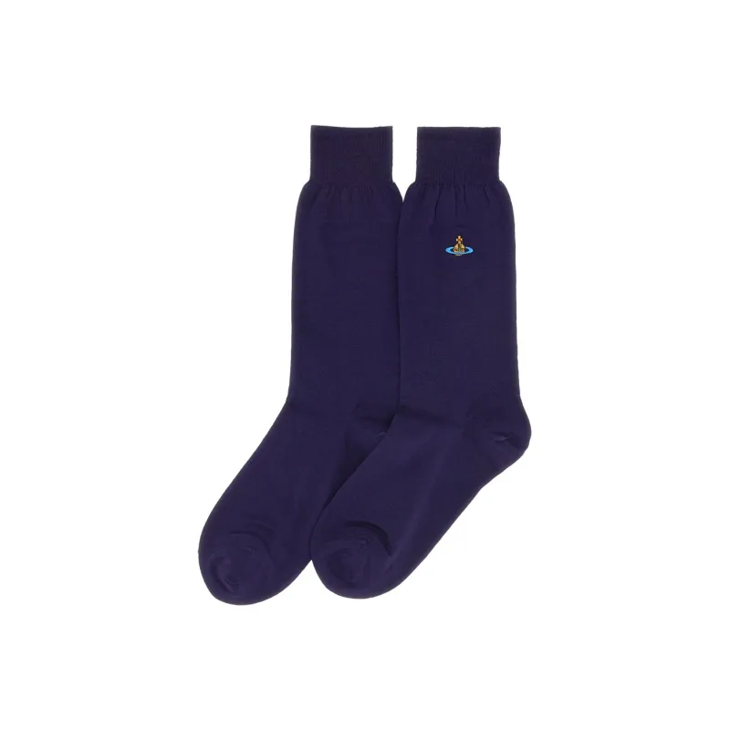 Vivienne Westwood Logo Embroidered Knitted Socks-0