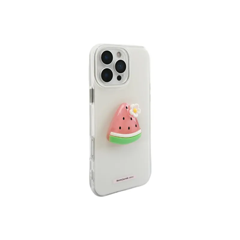 Sopi Acrylic Material Double Layer 3D Effect Fruit Phone Cases Compatible With IPhone 16/15 Pro Max/Apple 13/14 Pro/Max-1